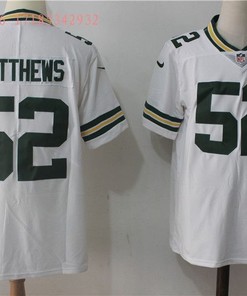 Green Bay Packers Clay Matthews Iii #52 2020 Nfl White Jersey Jersey - Robokeg