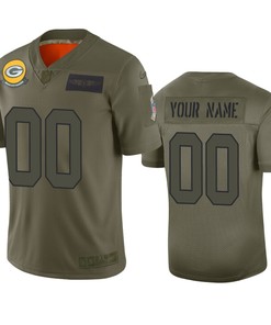 Green Bay Packers Custom Camo 2019 Salute To Service Limited Jersey - Robokeg