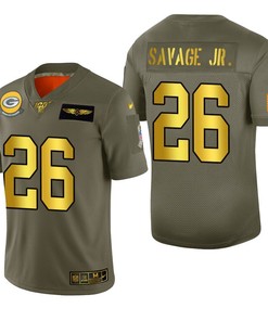 Green Bay Packers Darnell Savage Jr. 2019 Salute To Service Nfl 100 Mens Jersey Metallic - Robokeg