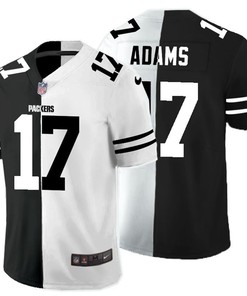Green Bay Packers Davante Adams #17 Nfl 2020 Black And White Jersey - Robokeg
