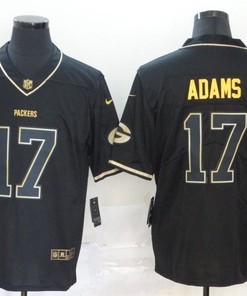 Green Bay Packers Davante Adams #17 Nfl 2020 Black Blue Jersey - Robokeg