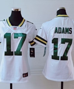 Green Bay Packers Davante Adams #17 Nfl 2020 New Arrival White Womens Jersey - Robokeg