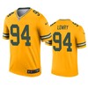 Green Bay Packers Dean Lowry Gold Inverted Legend Jersey - Robokeg