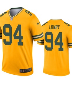 Green Bay Packers Dean Lowry Gold Inverted Legend Jersey - Robokeg