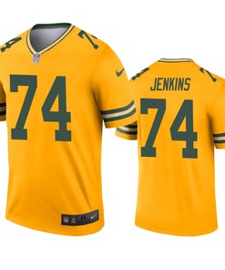 Green Bay Packers Elgton Jenkins Gold Inverted Legend Jersey - Robokeg