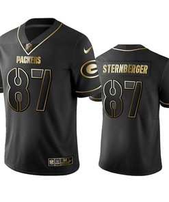 Green Bay Packers Jace Sternberger Black 2019 Vapor Limited Golden Edition Jersey - Robokeg