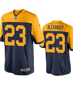 Green Bay Packers Jaire Alexander Navy 100th Season Throwback Jersey - Robokeg