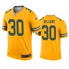 Green Bay Packers Jamaal Williams Gold Inverted Legend Jersey - Robokeg