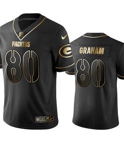 Green Bay Packers Jimmy Graham Black Golden Edition 2019 Vapor Untouchable Limited Jersey - Mens - Robokeg