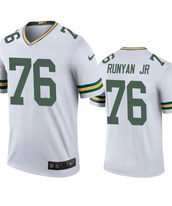 Green Bay Packers Jon Runyan Jr. White Color Rush Legend Jersey - Robokeg