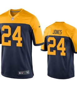 Green Bay Packers Josh Jones Navy Throwback Game Jersey - Robokeg
