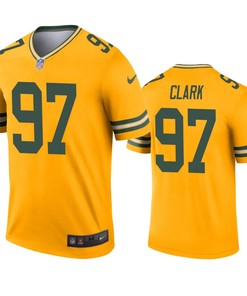 Green Bay Packers Kenny Clark Gold Inverted Legend Jersey - Robokeg