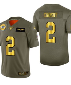 Green Bay Packers Mason Crosby 2019 Salute To Service Nfl 100 Mens Jersey Metallic - Robokeg