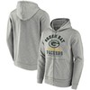 Green Bay Packers Nfl X Darius Rucker Collection By Slub Full-zip Hoodie - Heathered Gray - Robokeg