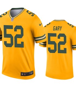 Green Bay Packers Rashan Gary Gold Inverted Legend Jersey - Robokeg