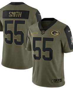 Green Bay Packers Zadarius Smith 55 Nfl Olive 2021 Salute To Service Player Jersey For Packers Fans - Robokeg