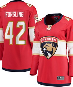 Gustav Forsling Florida Panthers Women's Home Breakaway Player Jersey - Red Jersey - Robokeg