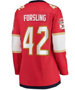 Gustav Forsling Florida Panthers Women's Home Breakaway Player Jersey - Red Jersey - Robokeg