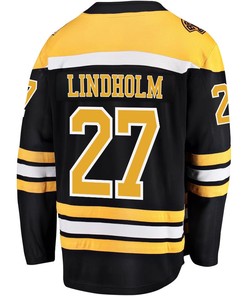 Hampus Lindholm 27 Boston Bruins Stanley Cup 2023 Playoffs Patch Home Breakaway Men Jersey - Black - Robokeg