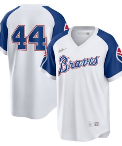 Hank Aaron Atlanta Braves Home Cooperstown Collection Player Jersey - White Mlb - Robokeg