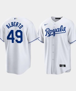 Hanser Alberto 49 Kansas City Royals White Home Player Jersey - Robokeg