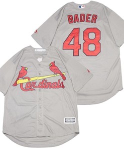 Harrison Bader #48 St Louis Cardinals 2020 Mlb Grey Jersey - Robokeg