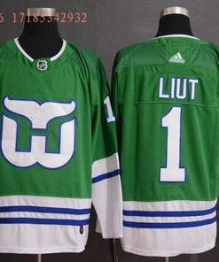 Hartford Whalers Mike Liut #1 2020 Nhl Green Jersey Jersey - Robokeg