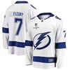 Haydn Fleury 7 Tampa Bay Lightning Stanley Cup 2023 Playoffs Patch Away Breakaway Men Jersey - White - Robokeg