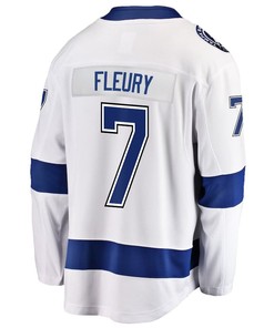 Haydn Fleury 7 Tampa Bay Lightning Stanley Cup 2023 Playoffs Patch Away Breakaway Men Jersey - White - Robokeg