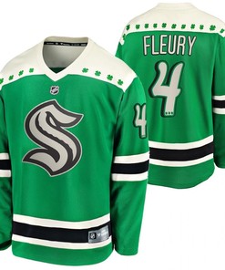 Haydn Fleury Seattle Kraken 2022 St. Patrick Green 4 Jersey Jersey - Robokeg