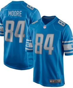 Herman Moore Detroit Lions Game Retired Player Jersey - Blue Nfl - Robokeg