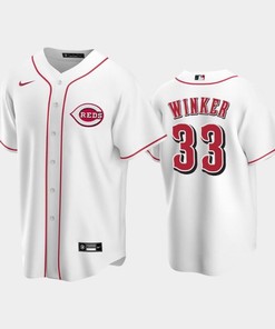 Home Reds 33 Jesse Winker White Jersey - Robokeg