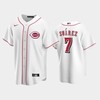 Home Reds 7 Eugenio Suarez White Jersey - Robokeg