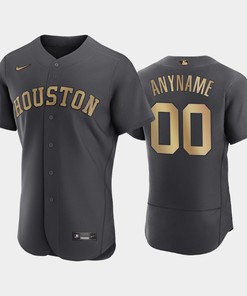 Houston Astros 00 Custom 2022-23 All-Star Game Charcoal Jersey - Robokeg