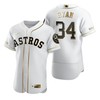 Houston Astros #34 Nolan Ryan Mlb Golden Brandedition White Jersey Gift For Astros Fans - Robokeg
