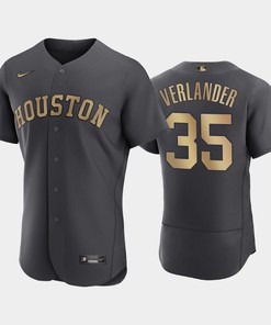 Houston Astros 35 Justin Verlander 2022-23 All-Star Game Charcoal Jersey - Robokeg