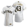 Houston Astros #43 Lance Mccullers Mlb Golden Brandedition White Jersey Gift For Astros Fans - Robokeg