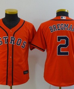 Houston Astros Alex Bregman #2 2020 Mlb Orange Jersey - Robokeg