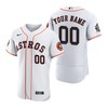 Houston Astros Custom 00 White 2022-23 World Series Jersey - Robokeg