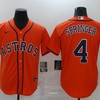 Houston Astros George Springer #4 2020 Mlb Orange Jersey - Robokeg