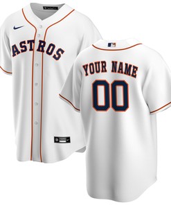 Houston Astros Home Replica Custom Jersey - White Custom Jerseys Mlb Ver 1 - Robokeg