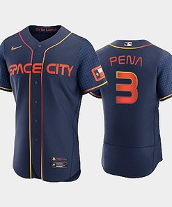 Houston Astros Jeremy Pena 3 2022-23 City Connect Navy Jersey - Robokeg