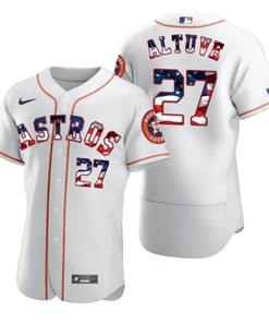 Houston Astros Jose Altuve #27 2020 Mlb White Jersey - Robokeg