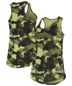 Houston Astros New Era Womens 2022 Mlb Armed Forces Day Camo Racerback Tank Top - Green - Robokeg