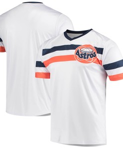 Houston Astros Stitches Cooperstown Collection V-neck Jersey - White Mlb - Robokeg