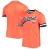 Houston Astros Stitches Cooperstown Collection V-neck Team Color Jersey - Orange/navy Mlb - Robokeg