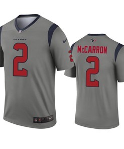 Houston Texans Aj Mccarron Gray Inverted Legend Jersey - Robokeg