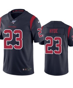 Houston Texans Carlos Hyde Navy 100th Season Color Rush Jersey - Robokeg