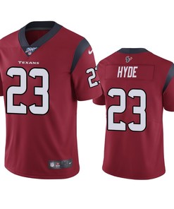 Houston Texans Carlos Hyde Red 100th Season Vapor Limited Jersey - Robokeg