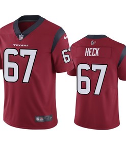 Houston Texans Charlie Heck Red Vapor Untouchable Limited Jersey - Robokeg